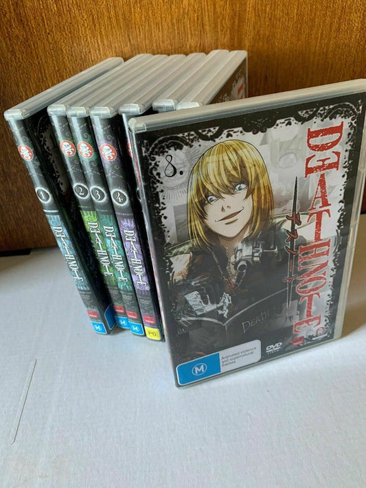 Death Note Volume 1-8 DVD Set Region 4 Madman