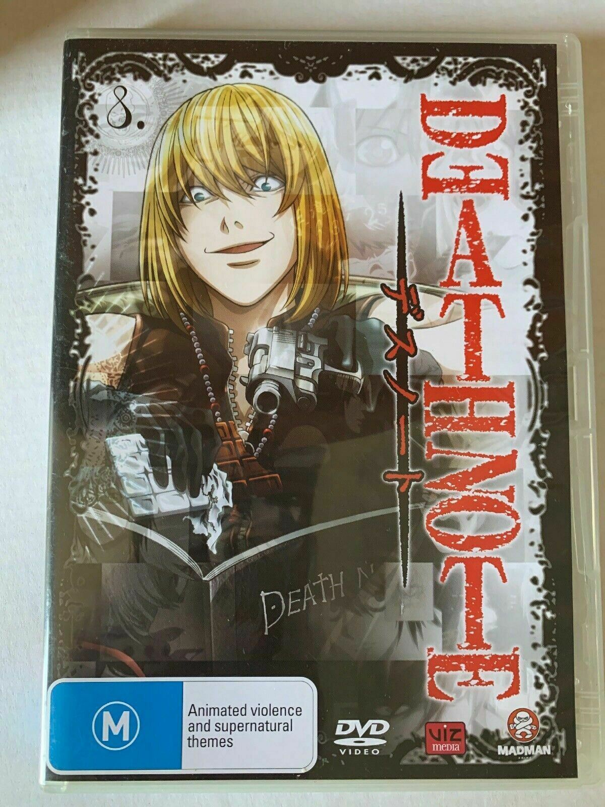 Death Note Volume 1-8 DVD Set Region 4 Madman