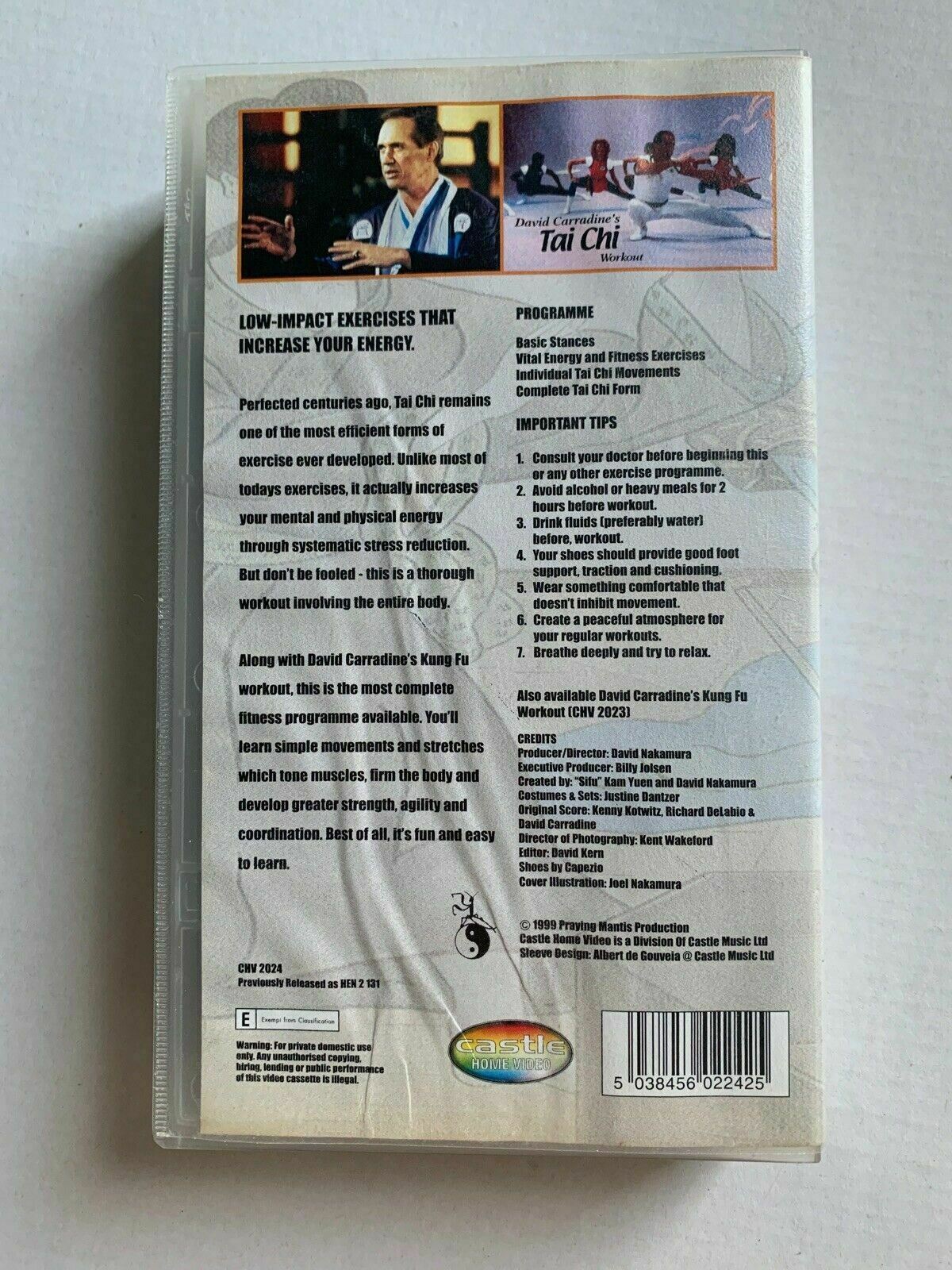 *RARE* David Carradine's Tai Chi Workout VHS PAL