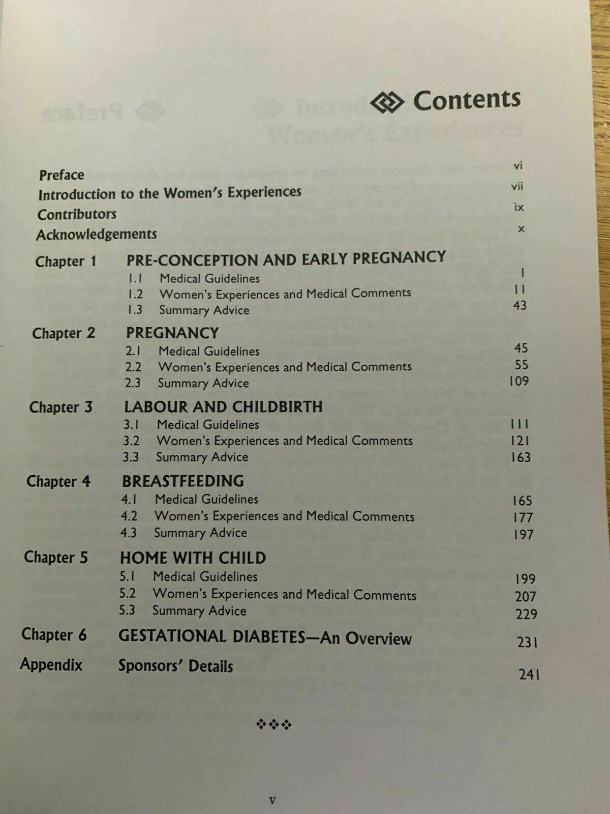 DIABETES & PREGNANCY : Women's Experiences & Medical Guidelines 2000