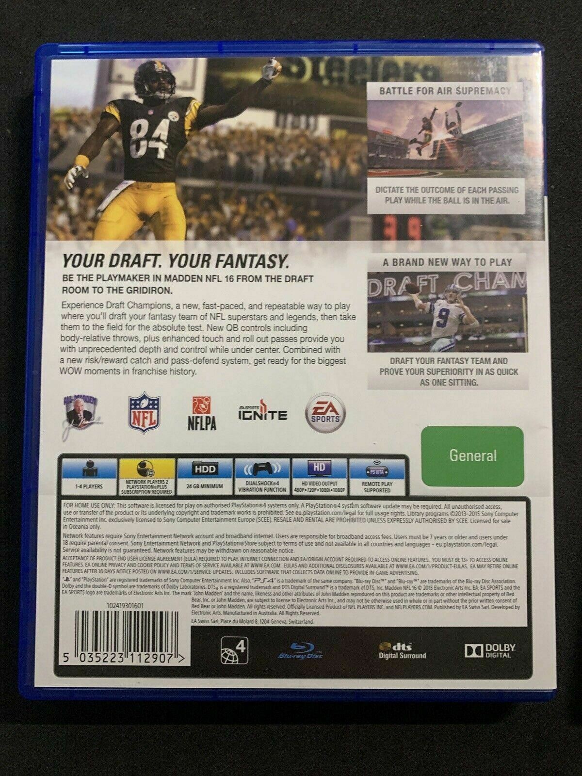 3x NFL Games PS4 - Madden 15, 16 & 17 PlayStation 4 Game