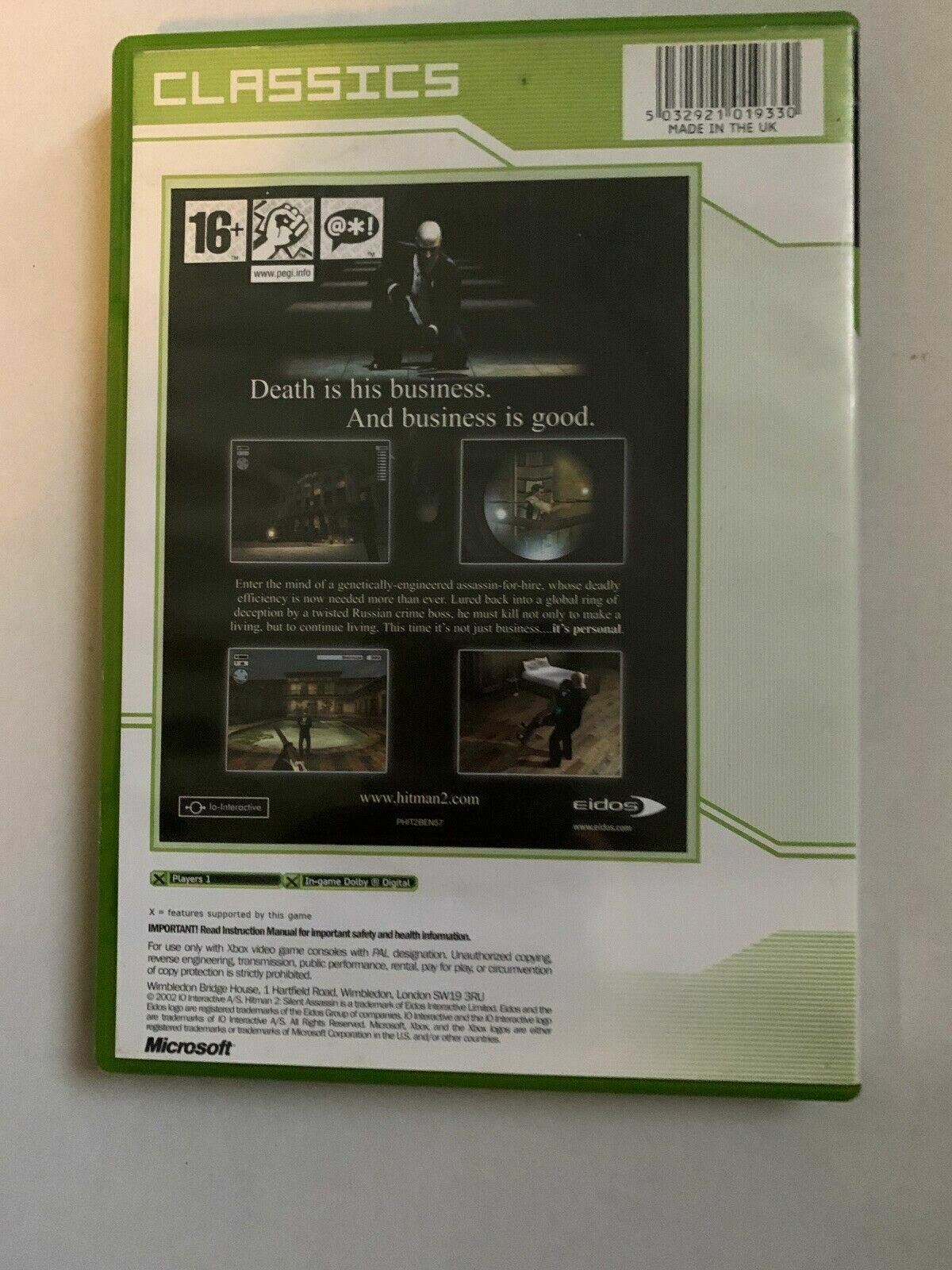Hitman 2: Silent Assassin Microsoft Xbox Original PAL Game Complete