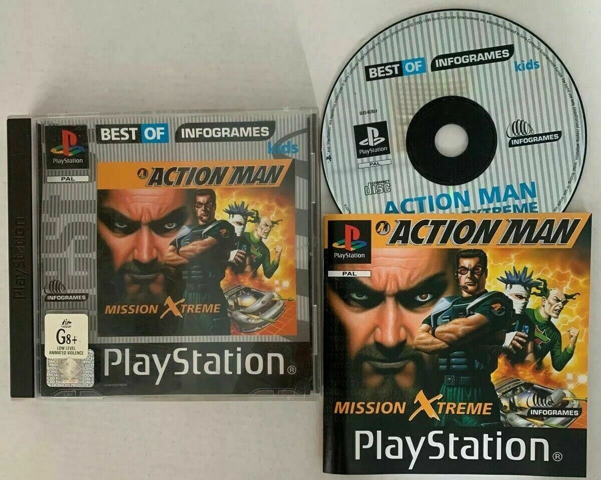 Action Man Mission Xtreme. Complete with Manual. PAL Infogrames - Sony PS1 Game