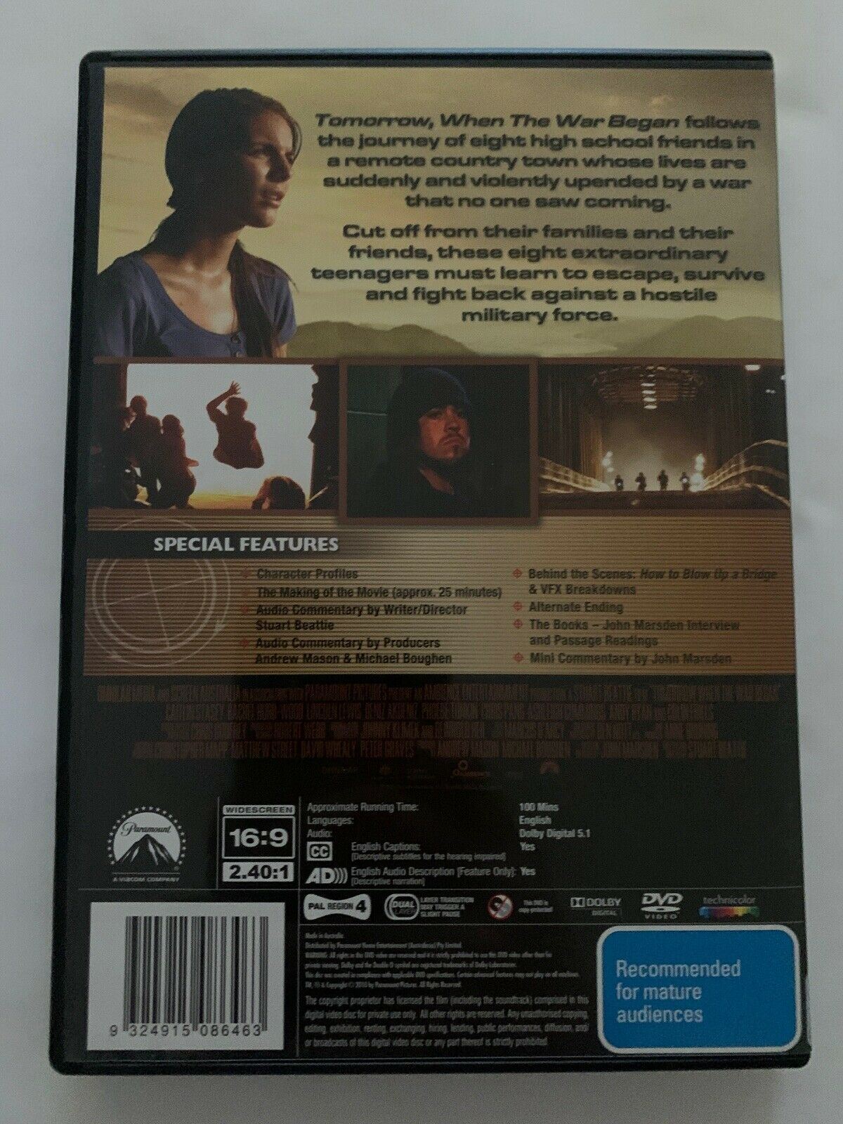 Tomorrow When The War Began (DVD) - Ashleigh Cummings, Andy Ryan, Colin Friels