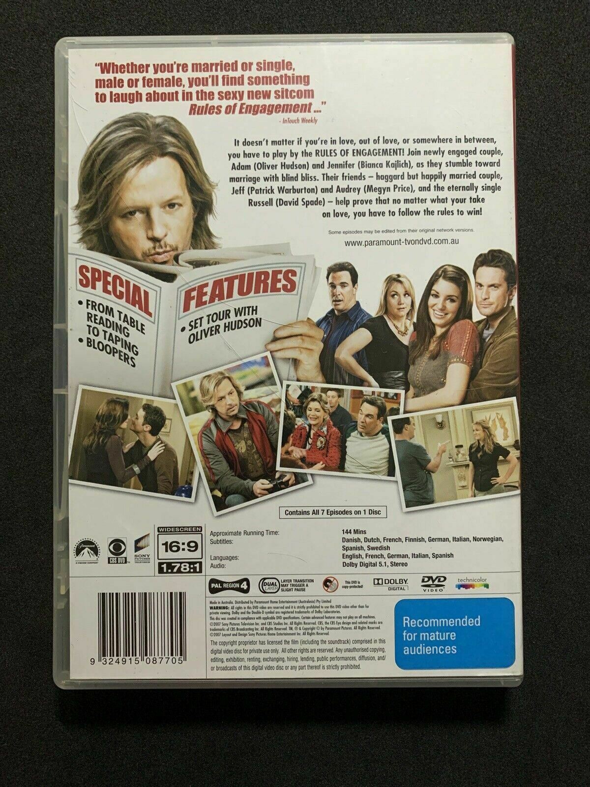 Rules Of Engagement: Season 1 (DVD, 2007) Oliver Hudson, Patrick Warburn Region4