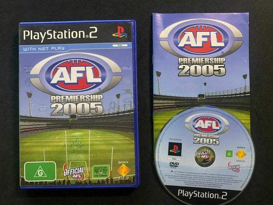 AFL Premiership 2005 (Sony PlayStation 2, 2005) PS2 PAL Game with Manual