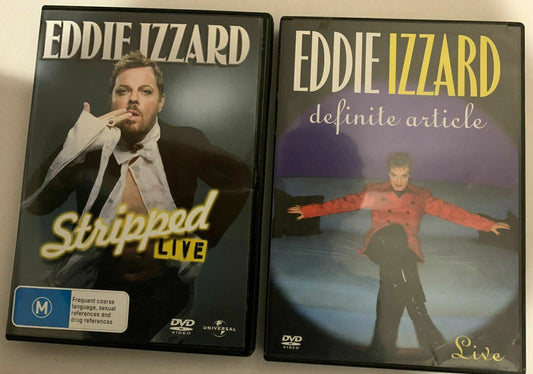 2x Eddie Izzard - Stripped Live + Definite Article (DVD, 2009) Region 4,2