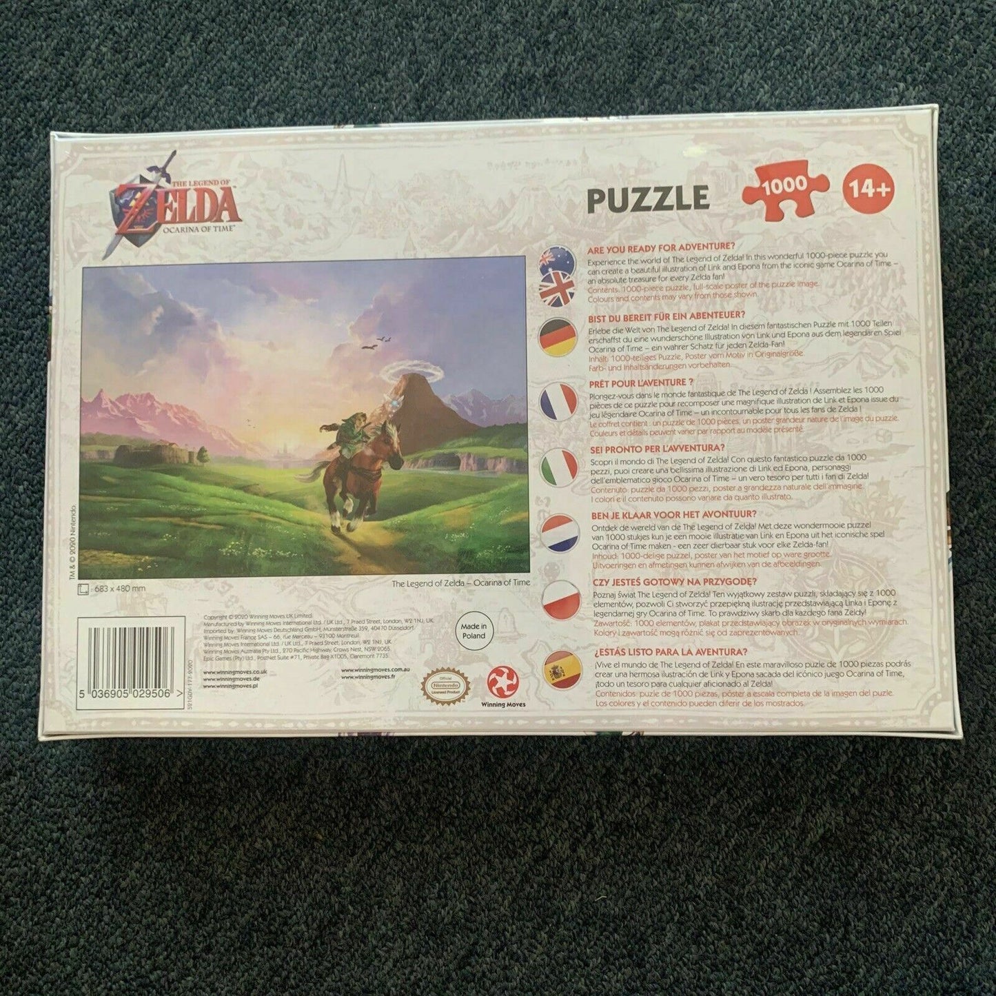 *New Sealed* The Legend of Zelda: Ocarina of Time 1000 Piece Jigsaw Puzzle