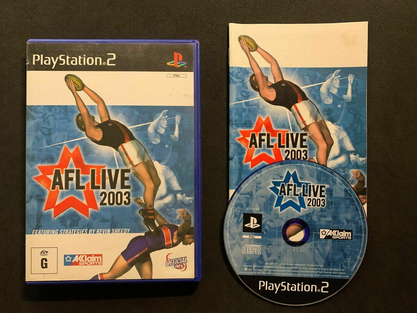 AFL Live 2003 - PlayStation 2 PS2 Aussie Rules Football PAL Game with Manual