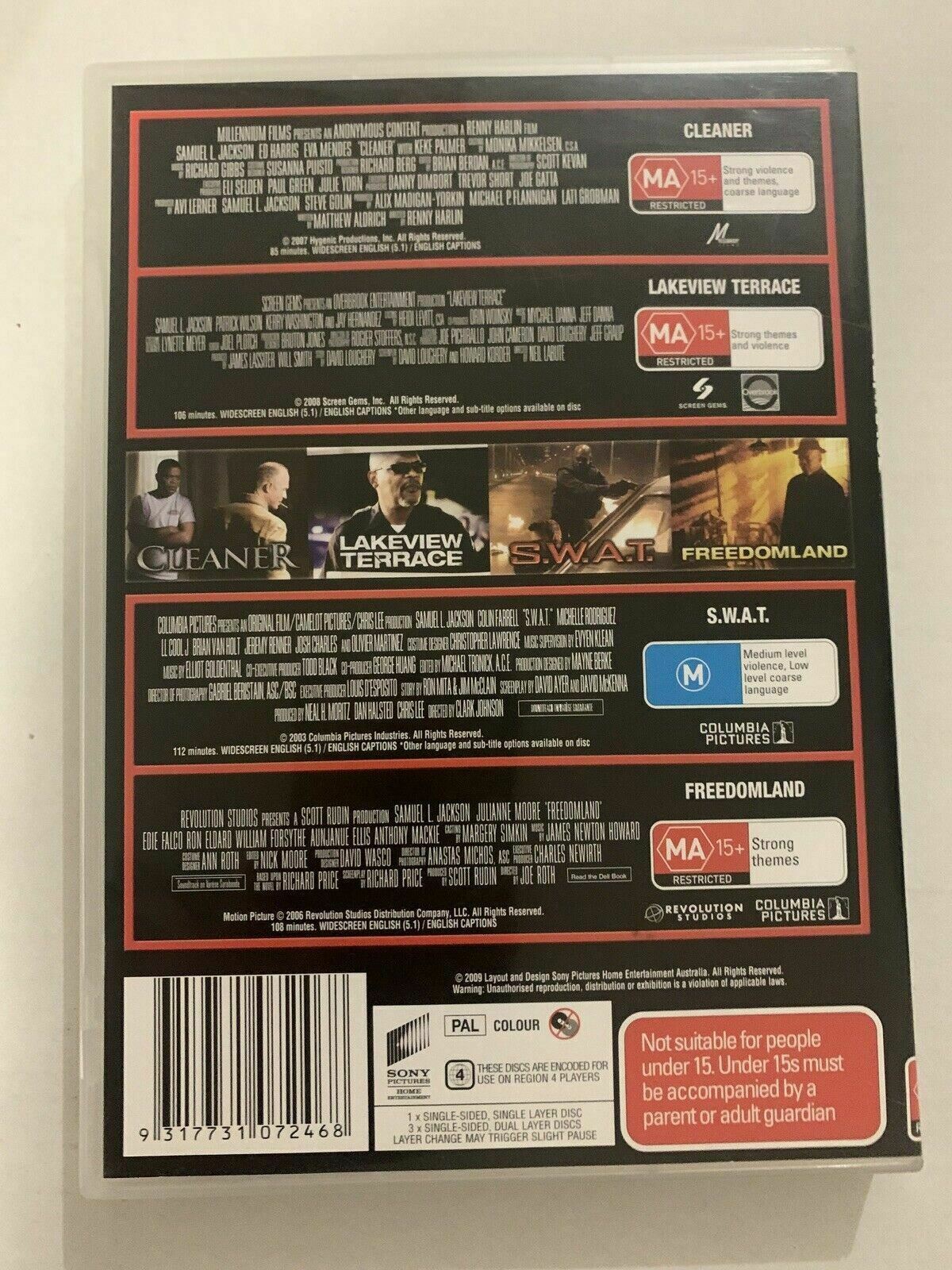 Sameul L Jackson: Cleaner / Lakeview Terrace / S.W.A.T / Freedomland DVD Region4