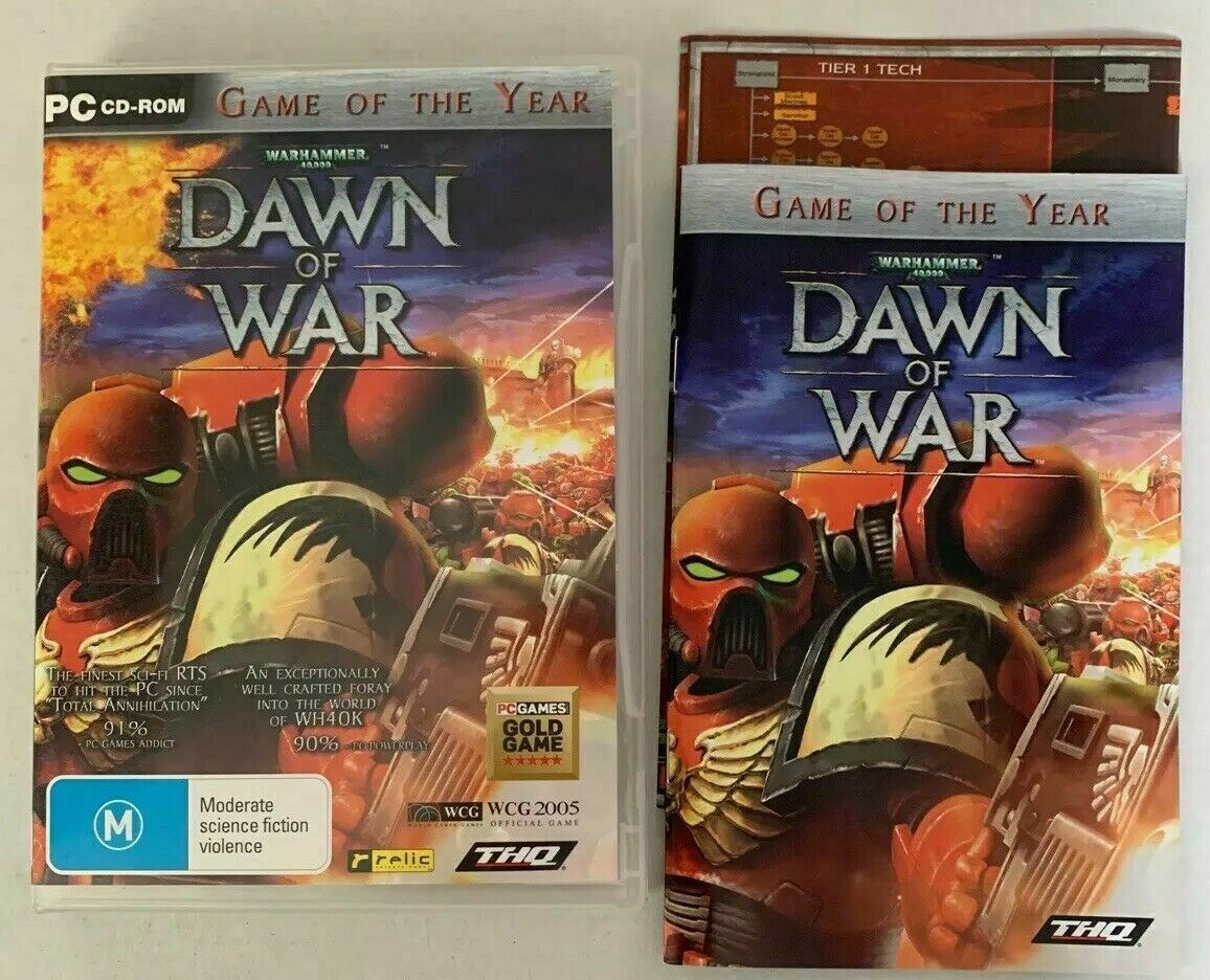 Warhammer 40,000 Dawn Of War - Game Of The Year PC CDROM (2004) With Manual
