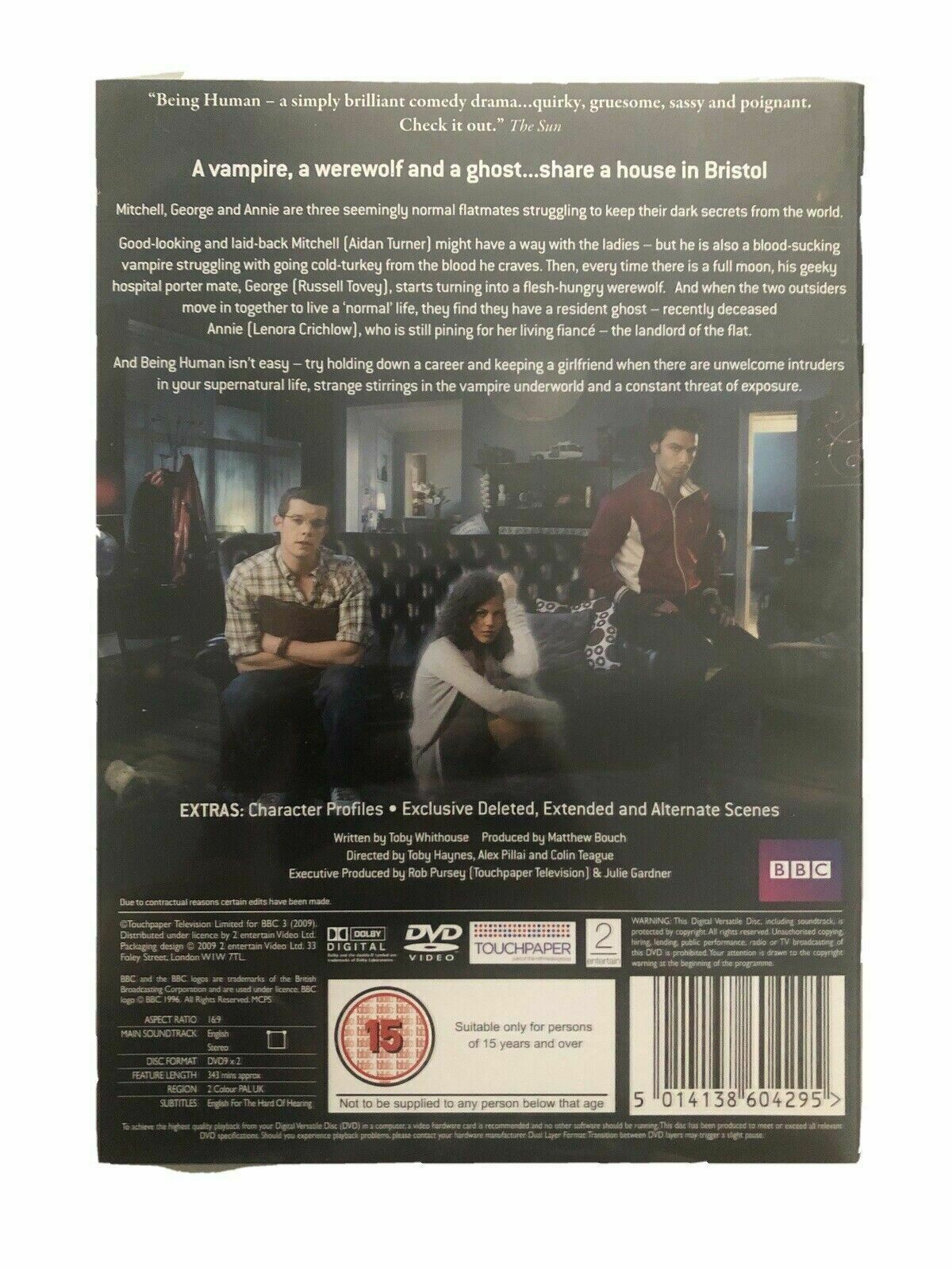 Being Human: The Complete First And Second Series (DVD, 2010, 5-Disc Set) R2