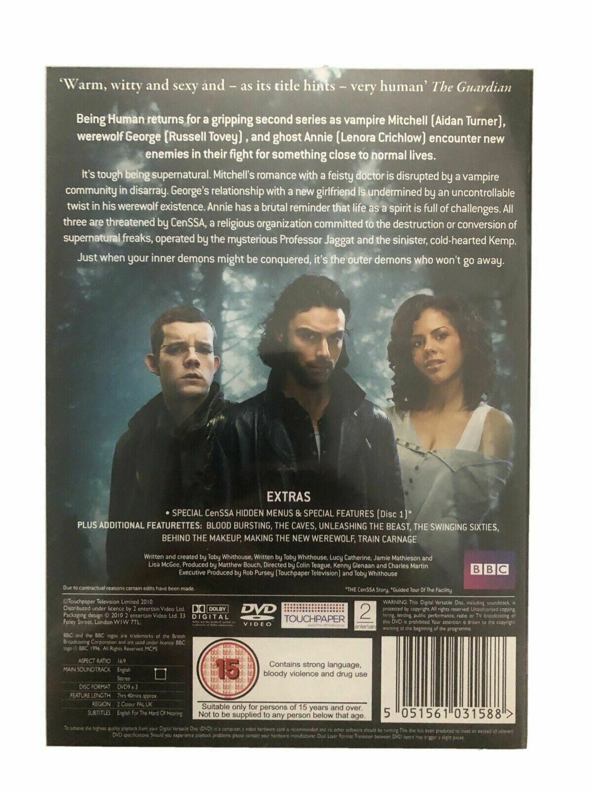 Being Human: The Complete First And Second Series (DVD, 2010, 5-Disc Set) R2