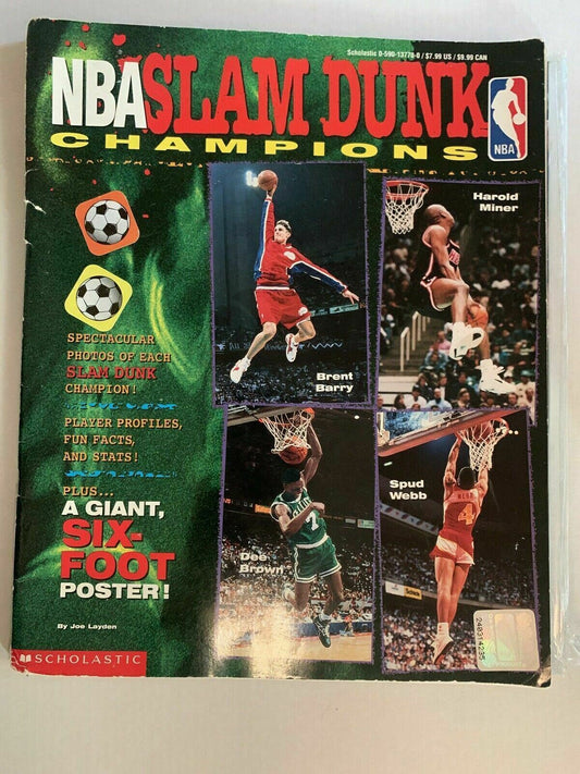 NBA All Star Slam Dunk Champs 1997 Michael Jordan, Wilkins, Webb etc Poster