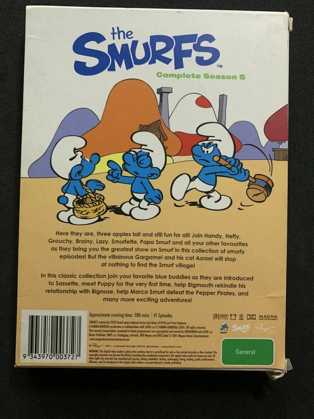 The Smurfs : Complete Season 5 (DVD, 1981, 3-Disc Set)