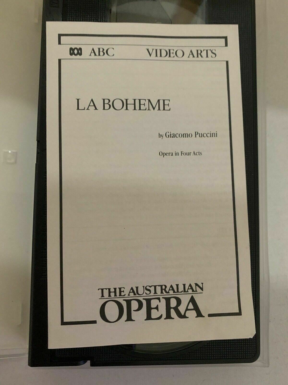 *RARE* La Boheme By Giacomo Puccini Directed By Baz Luhrmann (VHS, 1993) PAL