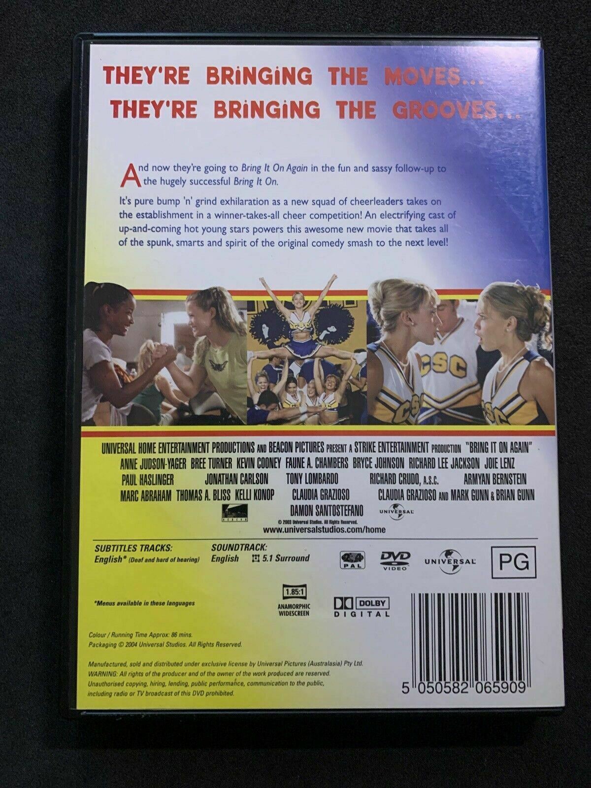 Bring It On Again (DVD, 2004) Anne Judson-Yager, Bree Turner, Region 4