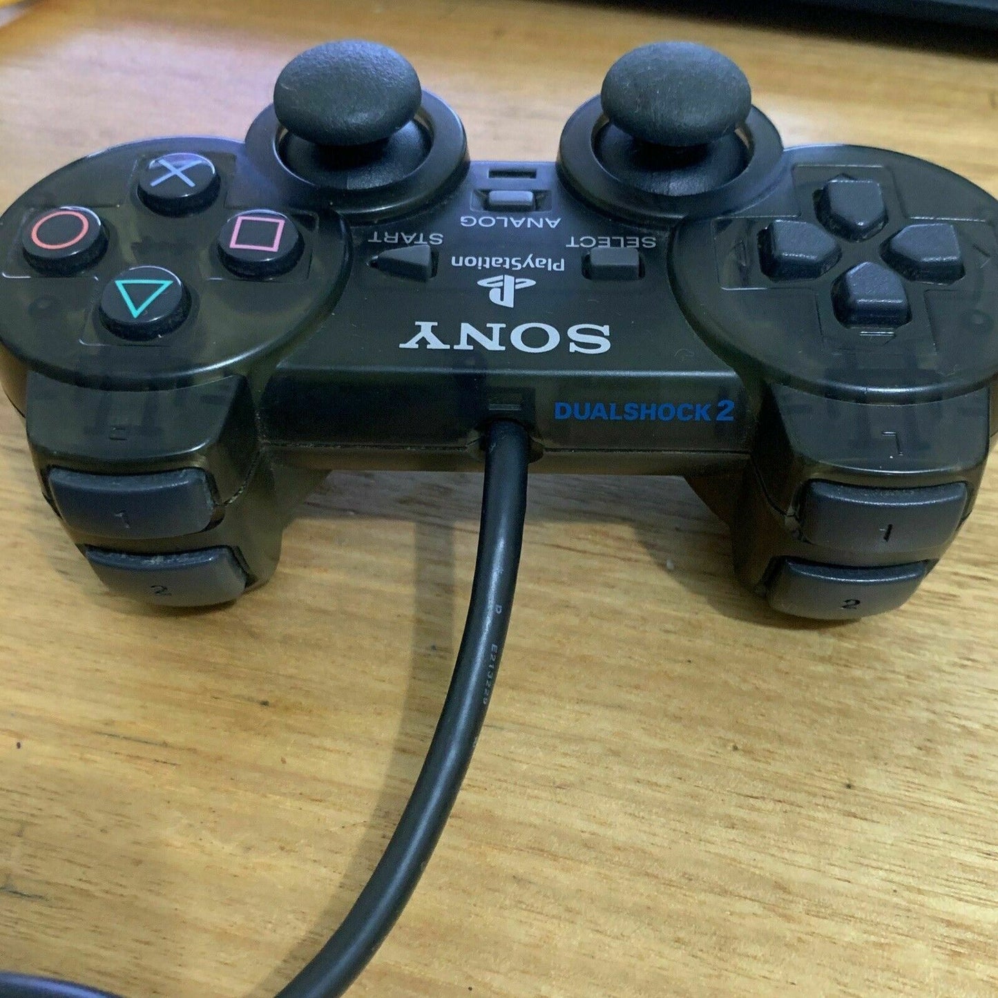 Genuine Sony Playstation DualShock 2 Controller Clear - Transparent Black *RARE*