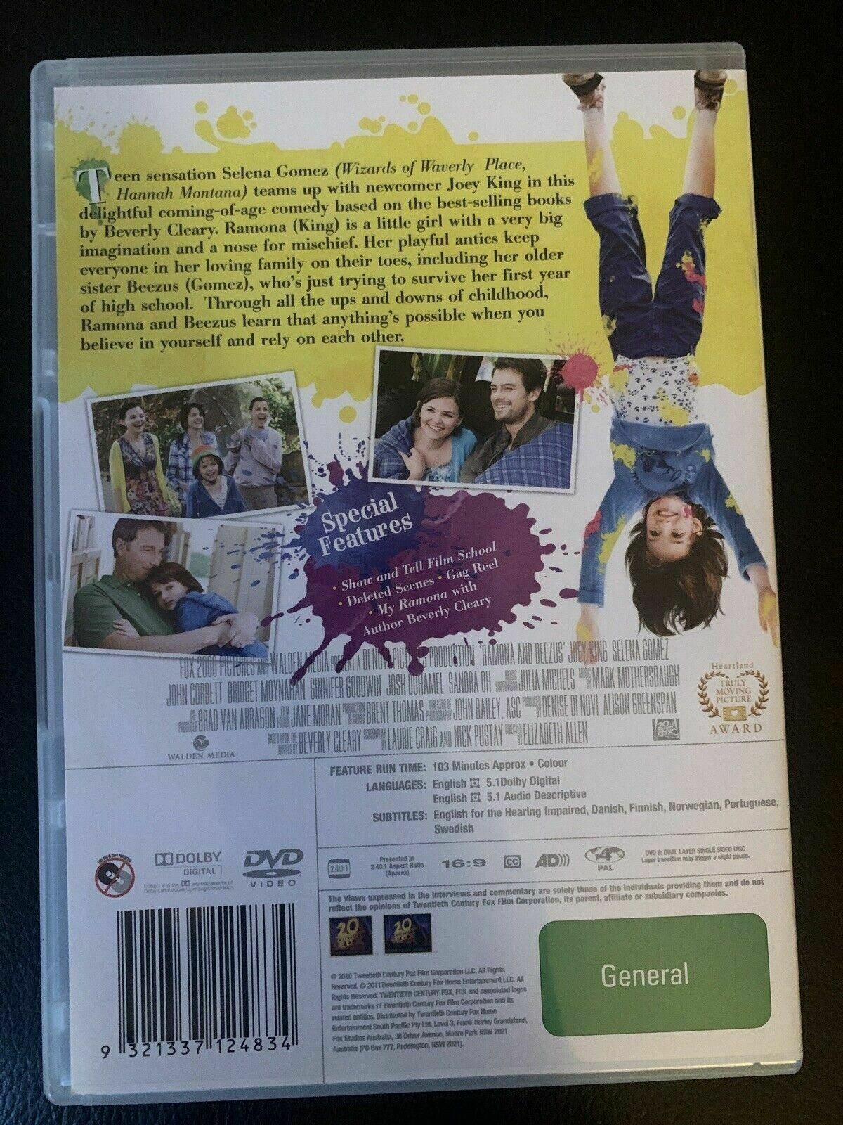 Ramona And Beezus (DVD, 2010) Joey King, Selena Gomez. Region 4