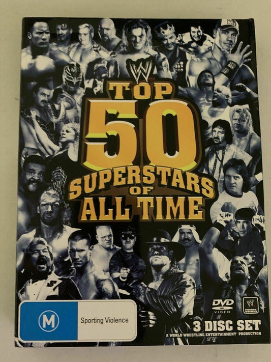 WWE - Top 50 Superstars Of All Time (DVD, 2011, 3-Disc Set) Region 4