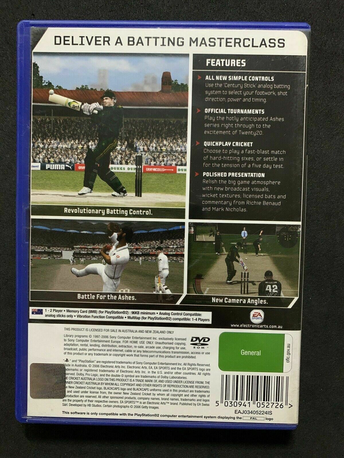 3x Cricket PS2 Collection - Ricky Ponting, Cricket 2004 & 07 (Sony PlayStation 2