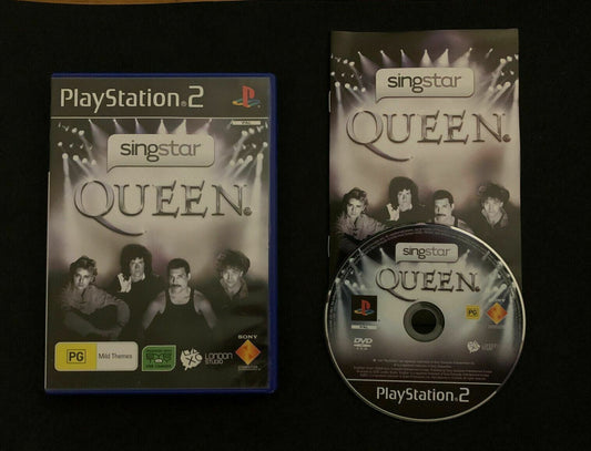 SingStar Queen Sony PS2 Playstation 2 PAL Karaoke Game With Manual