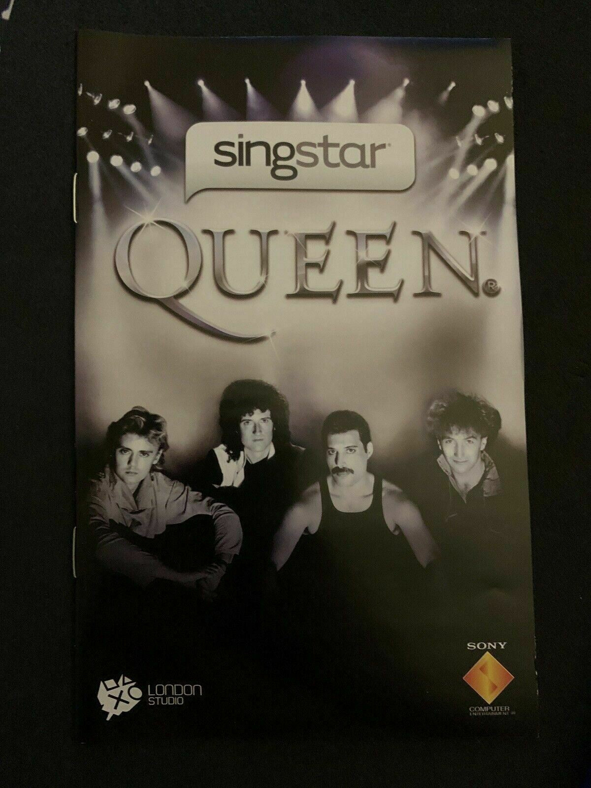 SingStar Queen Sony PS2 Playstation 2 PAL Karaoke Game With Manual