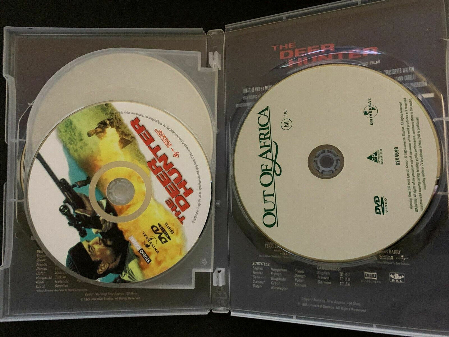 Award Winning Films - The Deer Hunter, Out Of Africa, Jaws, Elephant Man DVD R4