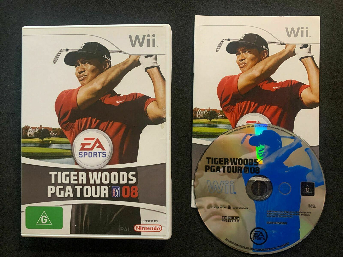 Tiger Woods PGA Tour 08 for Nintendo Wii in Box with Manual Free Post!