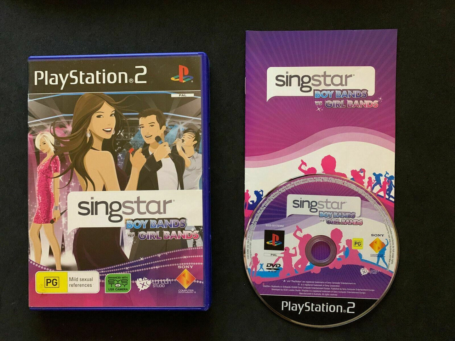 Singstar BoyBands vs Girlbands - Sony PS2 PAL Game with Manual