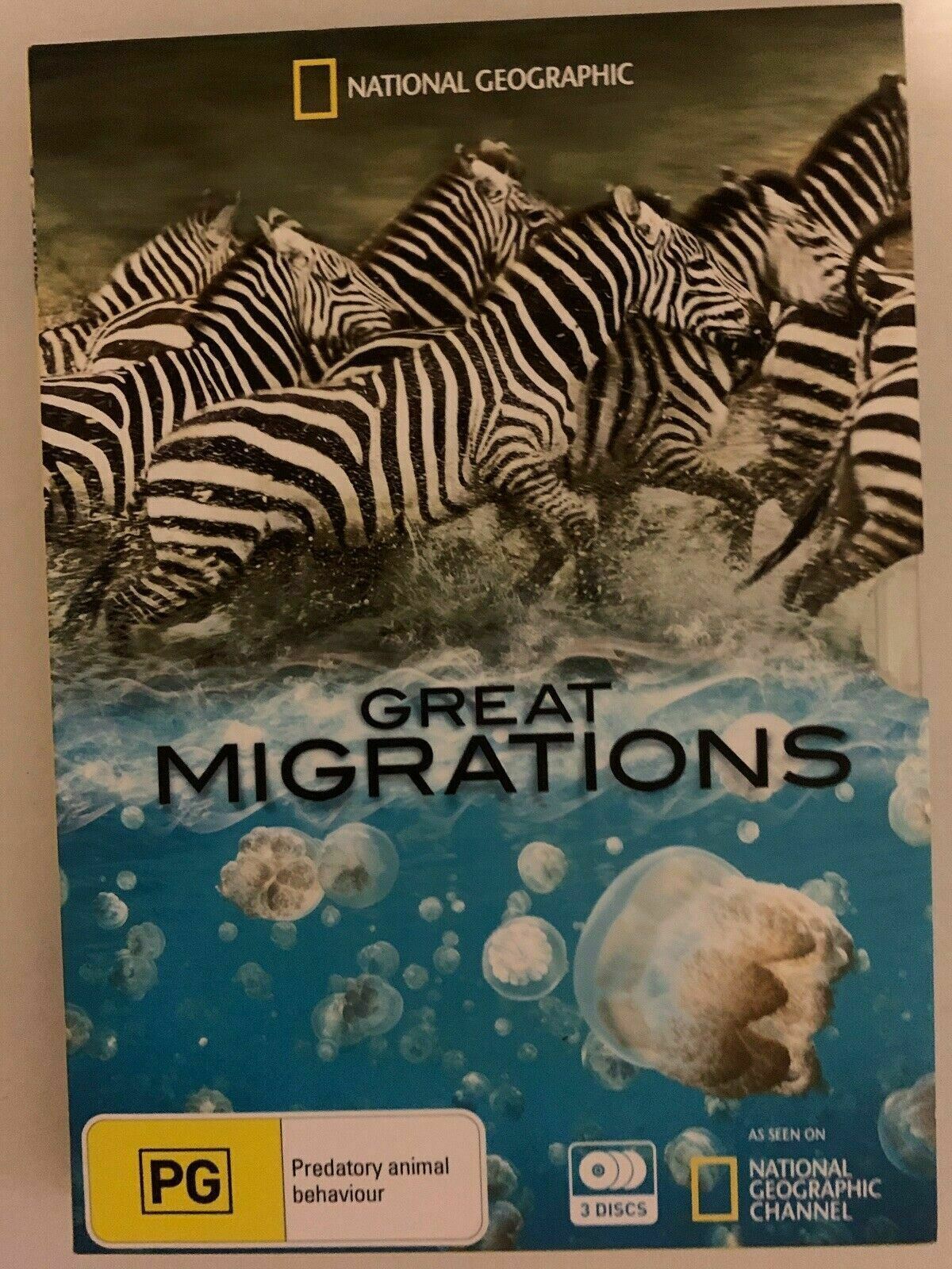National Geographic - Great Migrations (DVD, 2010) 3-Discs Region 4
