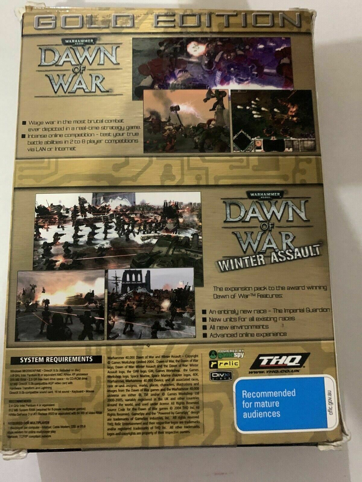 Warhammer 40000 Dawn Of War & Winter Assault Gold Edition PC CDROM
