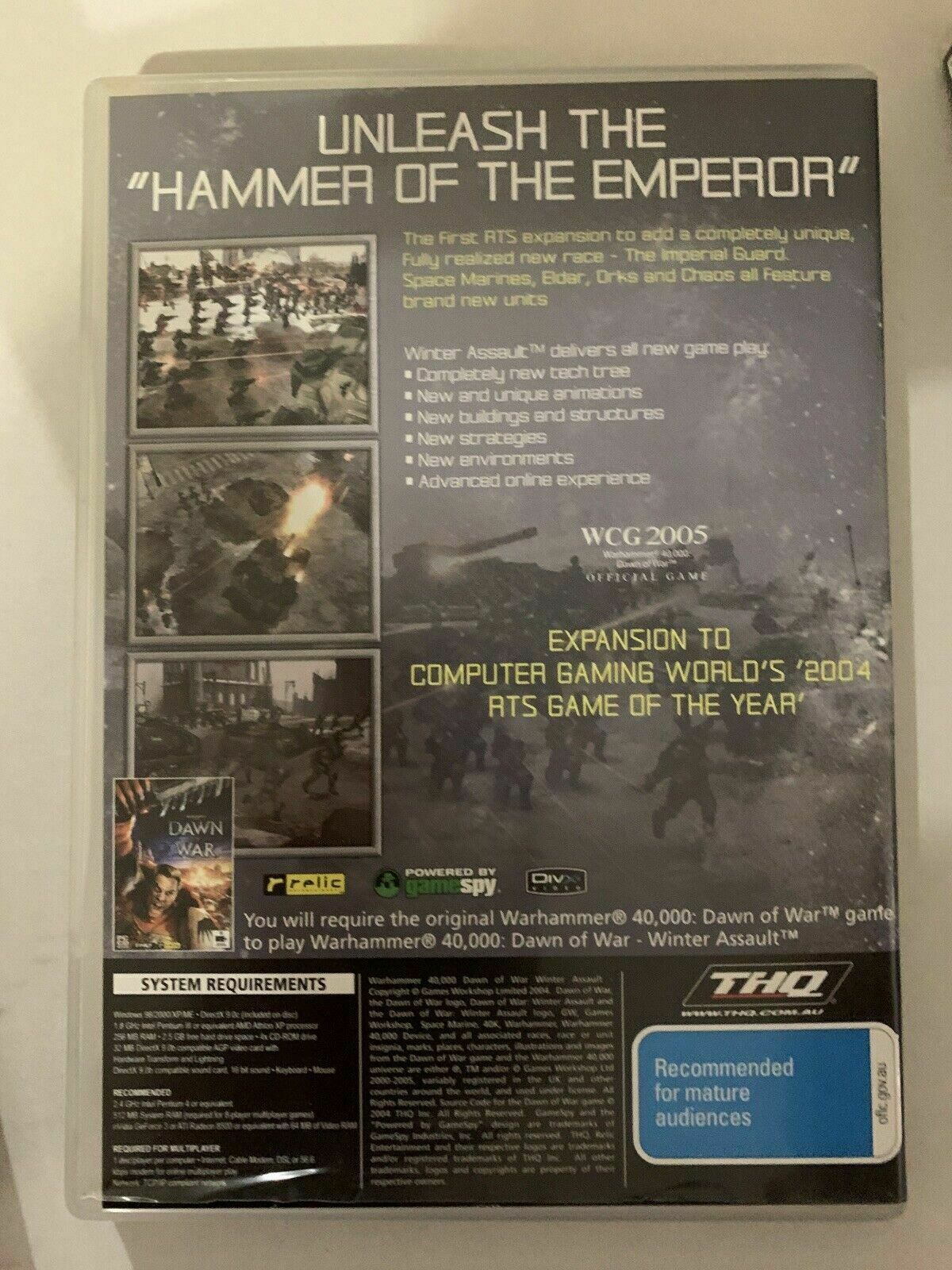 Warhammer 40000 Dawn Of War & Winter Assault Gold Edition PC CDROM