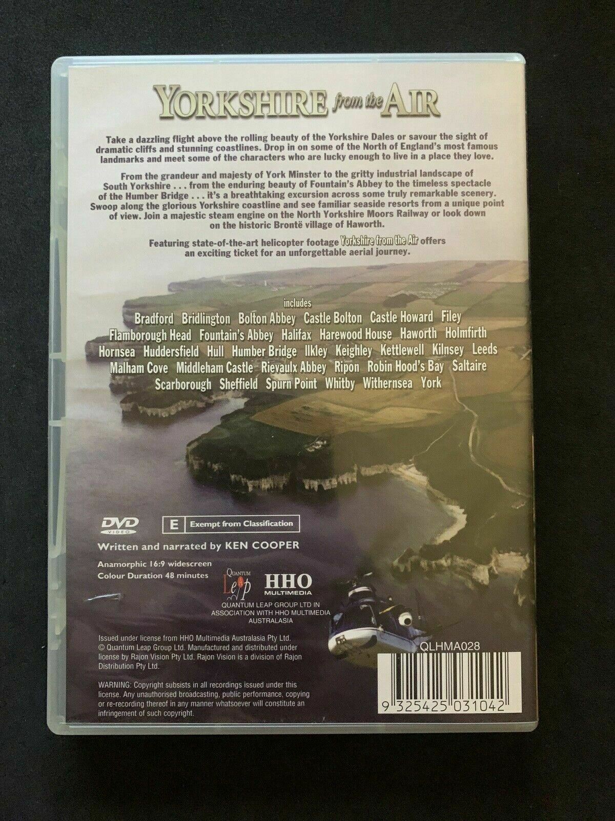 Yorkshire From The Air (DVD) Narrated by Ken Cooper - Region 4