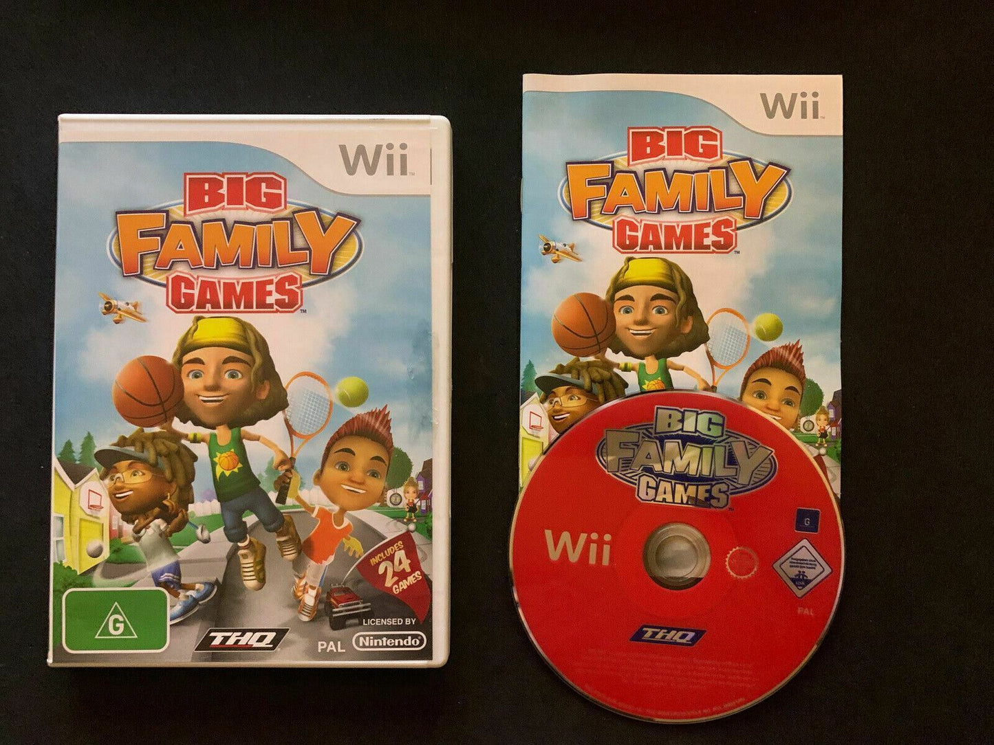 Big Family Games for Nintendo Wii PAL with Manual 24 Games: Football, Tennis..