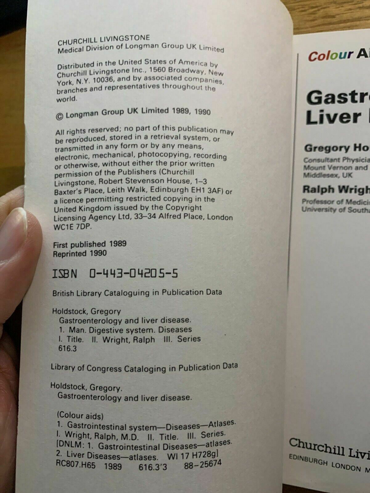 Gastroenterology And Liver Disease - Colour Aids by G. Holdstock, R. Wright
