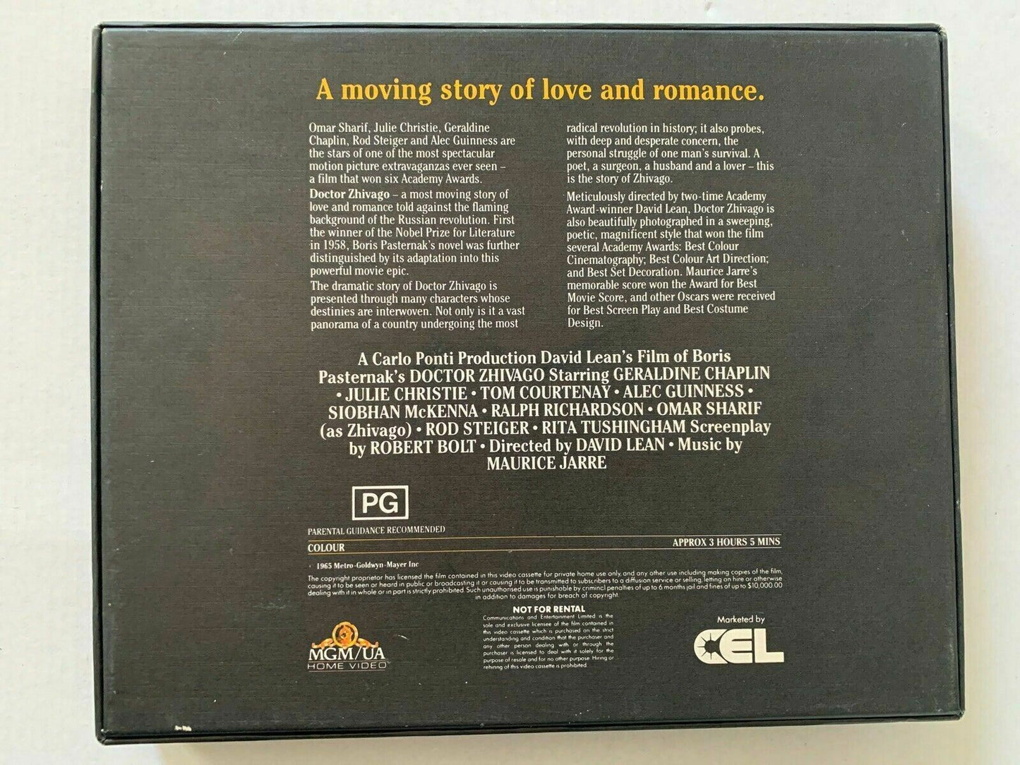 *Rare Collectible* Doctor Zhivago (1965) VHS Box Set Part 1 & 2 Video Tapes VGC