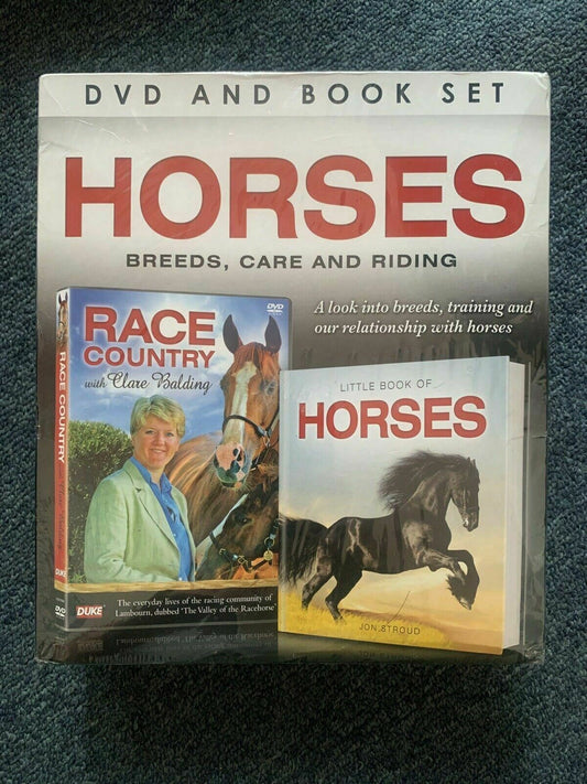 Horses: Race Country with Clare Balding & Little Book Of Horses - DVD & Bookset