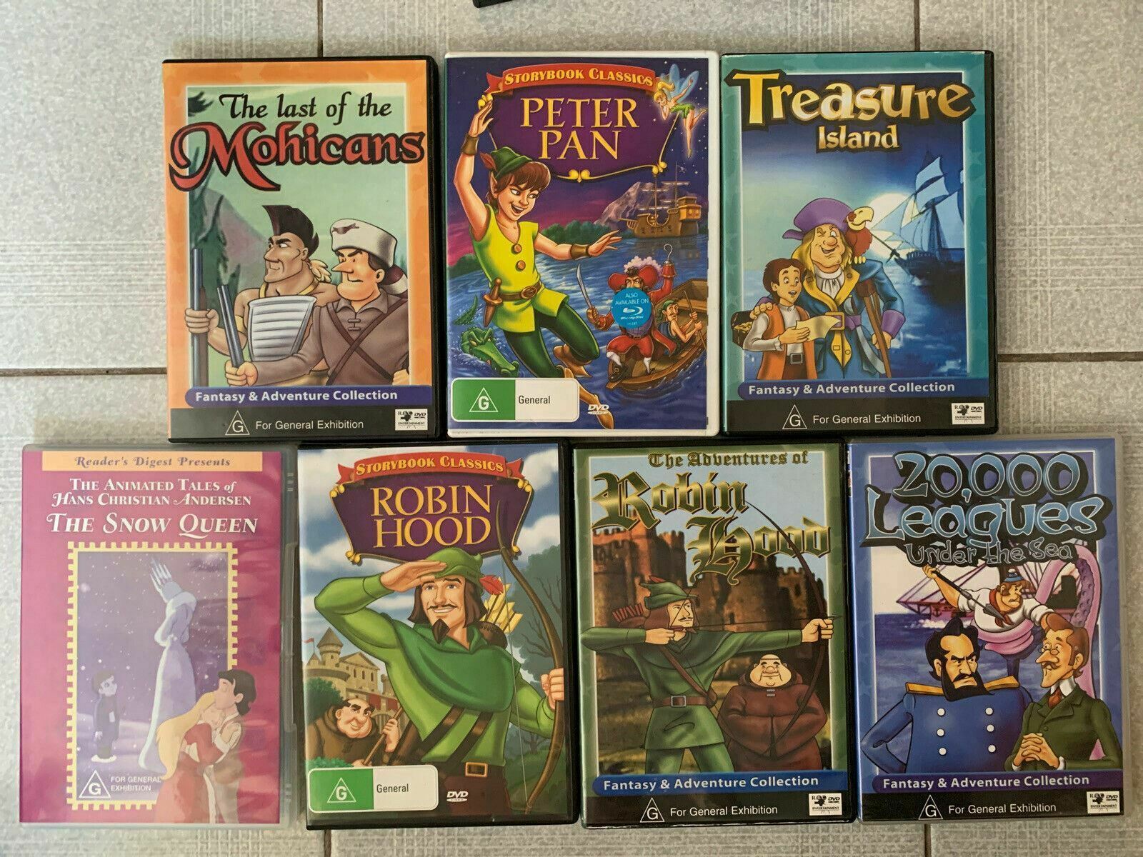 7x Storybook Classics Fairytale DVD – Retro Unit