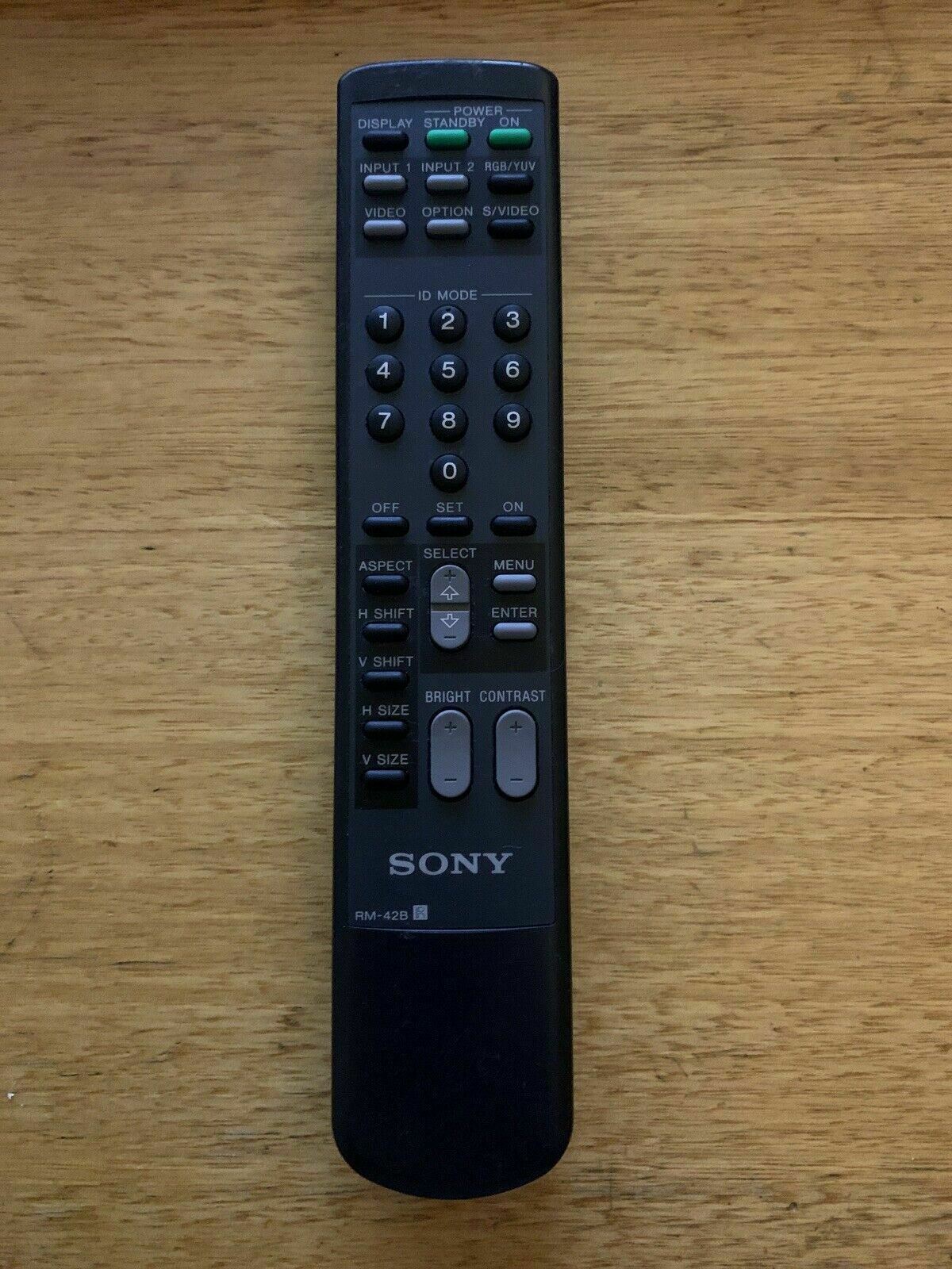 Télécommande Sony RM-42B D’origine - Occasion Fonctionnelle, Compatible Avec Plusieurs Appareils