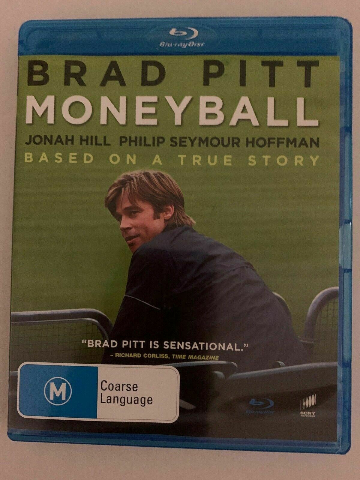Moneyball (Blu-ray, 2011) Brad Pitt, Jonah Hill. Region B,A,C