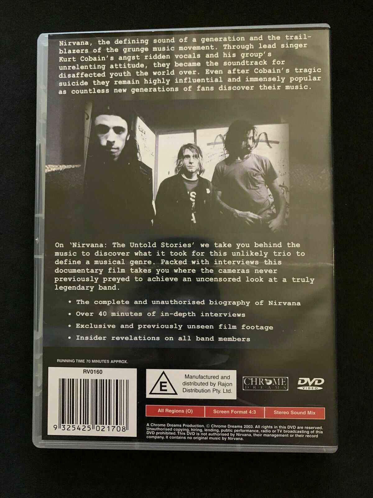 Nirvana - The Untold Stories (DVD, 2003) All Regions