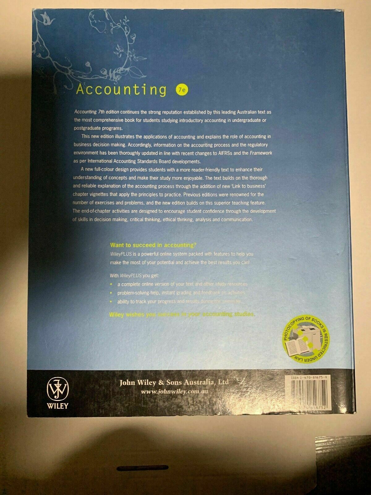 Accounting, 7th Ed by John Hoggett, John Medlin, Matthew Tilling, Lew Edwards