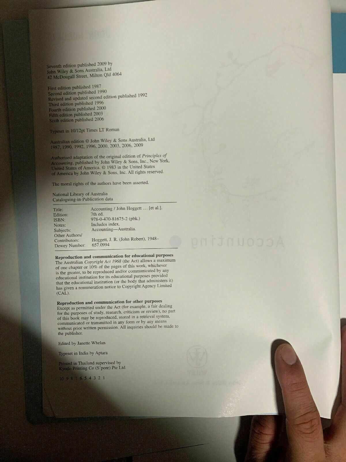 Accounting, 7th Ed by John Hoggett, John Medlin, Matthew Tilling, Lew Edwards