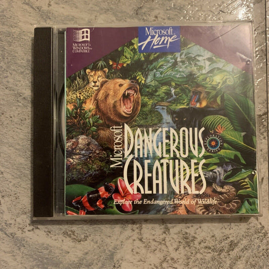 Microsoft Dangerous Creatures - PC Windows CDROM  1994
