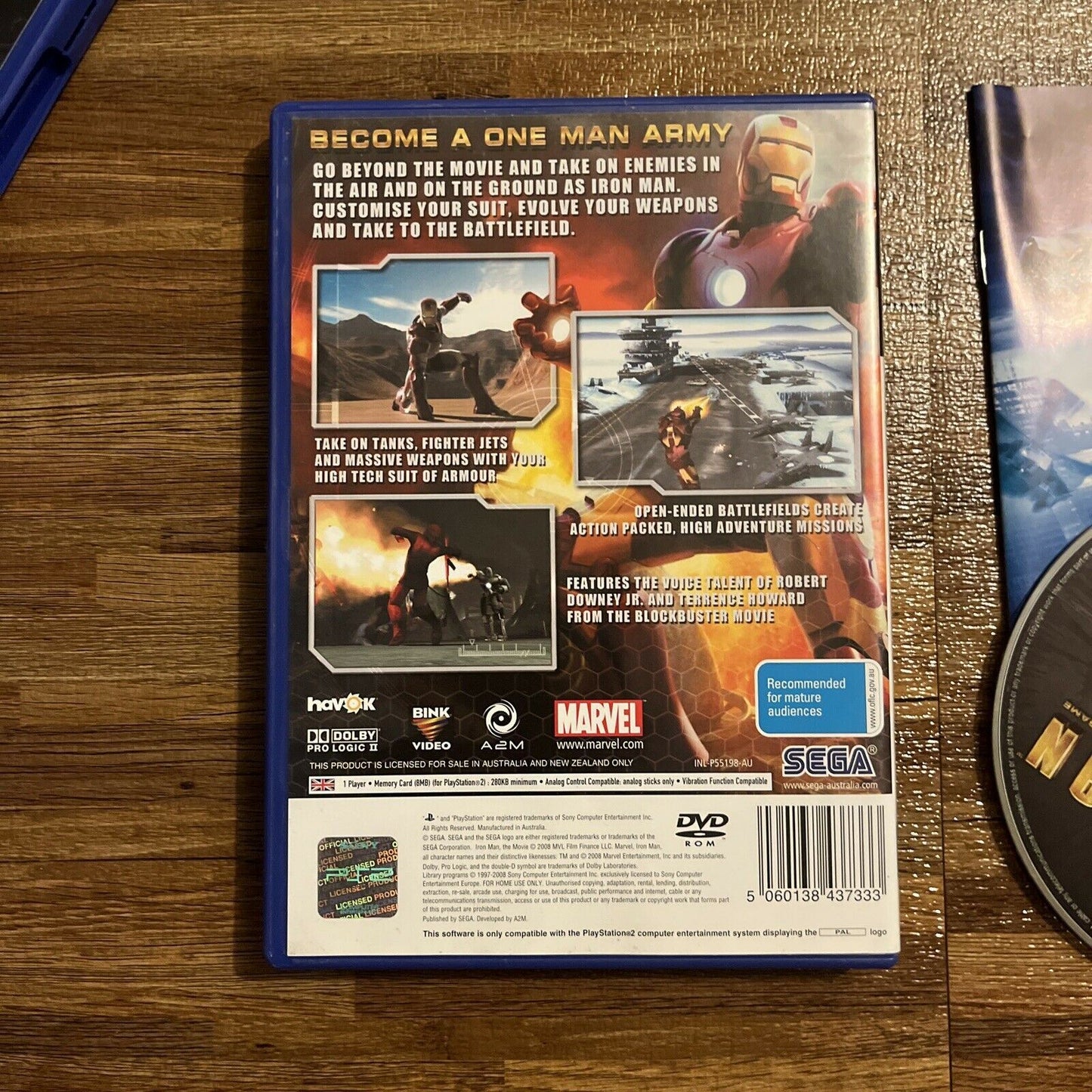 Iron Man - Sony PlayStation 2 PS2 PAL Game with Manual