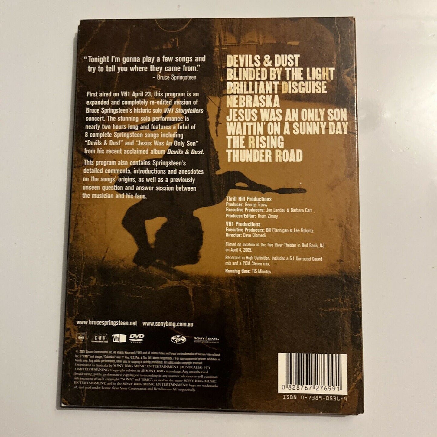 Bruce Springsteen - VH1 Storytellers (DVD, 2005) All Regions