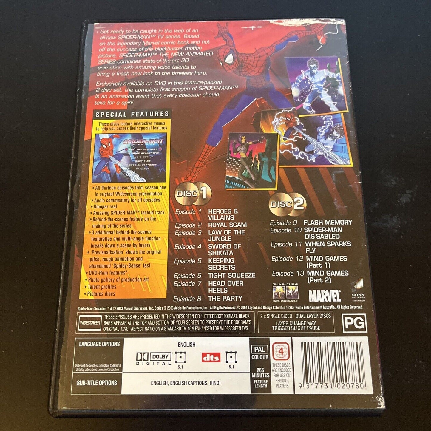 Spiderman - Animated Series : Season 1 (DVD, 2003) Region 4