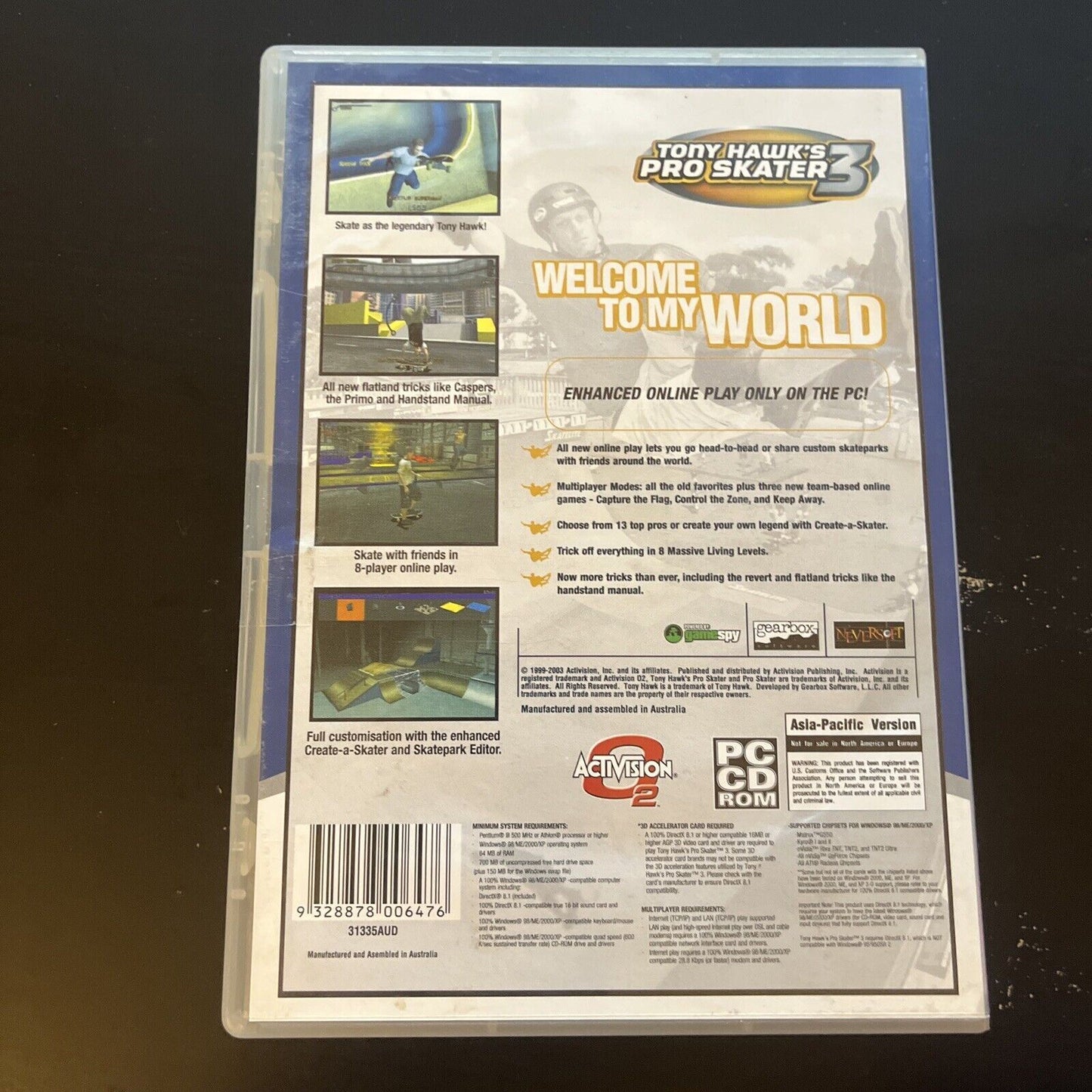 Tony Hawk's Pro Skater 3 PC  CDROM