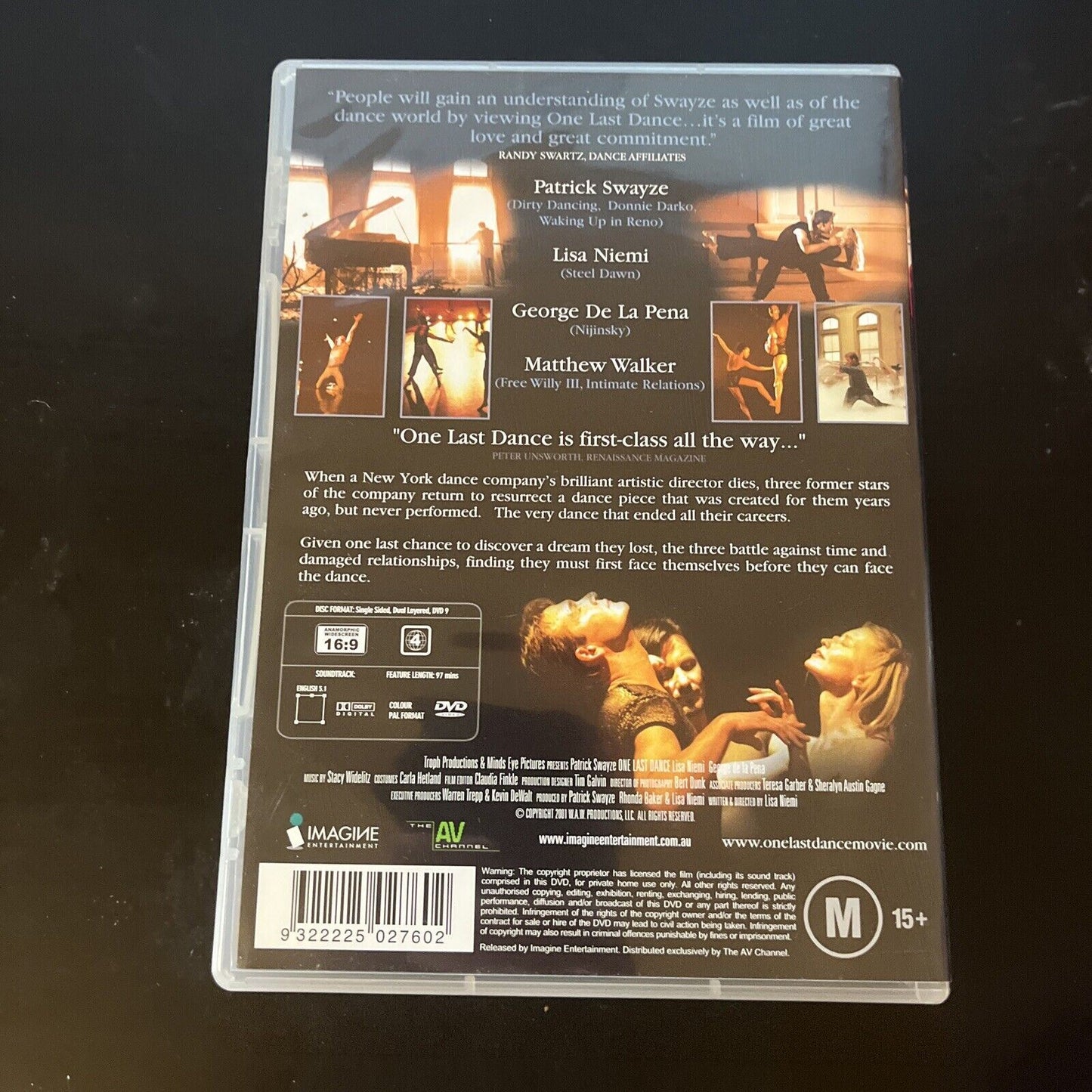 One Last Dance (DVD, 2001) Lisa Niemi, Patrick Swayze, George De La Pena Region4
